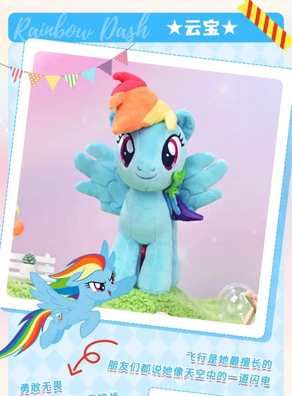 New My Little Pony Plush Toys Twilight Sparkle Pinkie Pie Rarity Fluttershy Applejack Rainbow Dash Stuffed Doll Kid Xmas Gift