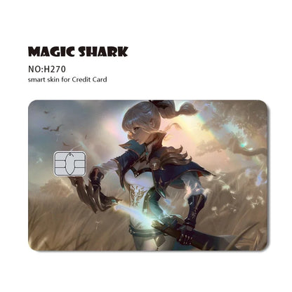 2025 New Cute Holographic Mouse Cat No Fade Laser Reflective Front Skin Cover Skin Sticker for Credit Card Debit Bank Card