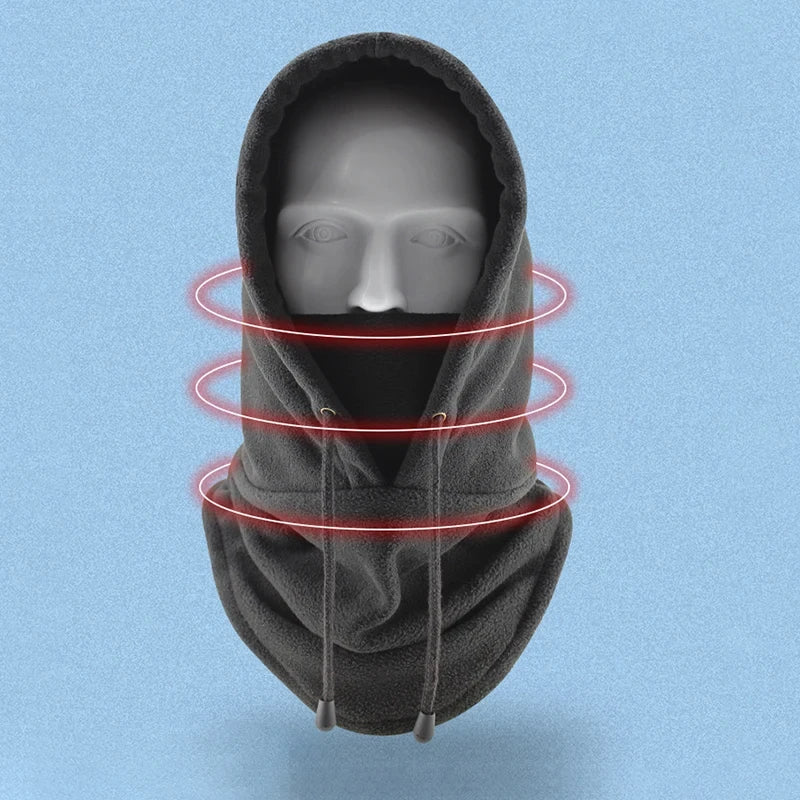 Windproof Polar Fleece Balaclava - Adjustable Thermal Winter Ski Mask for Cycling & Motorcycle