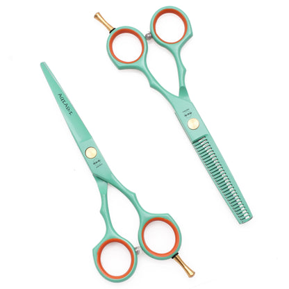 5.5'' Professional Hairdressing Hair Scissors 440C Cutting Shears Thinning Razor Comb Set Salon Barber Home Dropshipping A1104