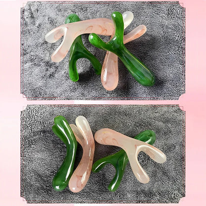 Resin Face Lifting Scraping Massage Nose Lifting Massage Y-shape Fork Guasha Massage Reduce Puffiness Trigger Point Nose Massage