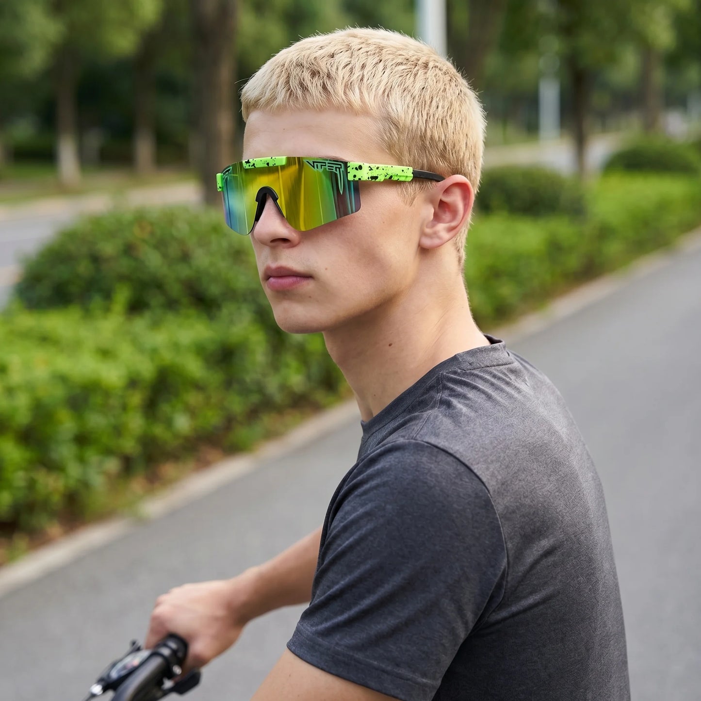 Stylish Windproof Sunglasses Men Women Anti-Dust Colorful Goggles for Cycling Hiking Running Outdoor Sports