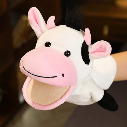 Stuffed Plush Animals Toys Hand Finger Puppet Kawaii Dolls Educational Baby Toys Learning & Education Monkey Tiger Children Gift