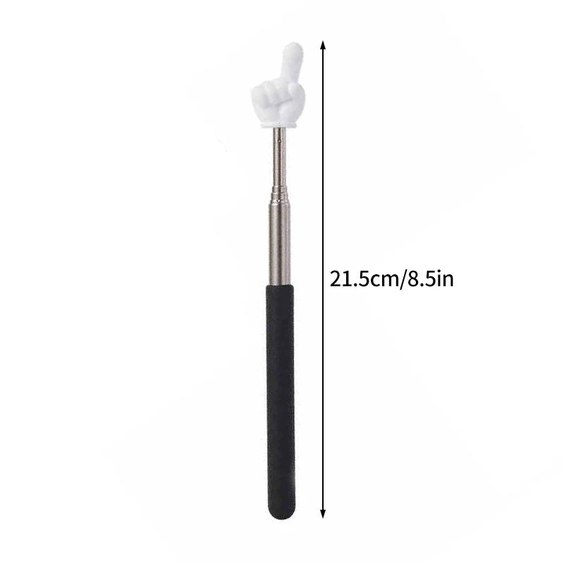 1pPointer Finger Stainless Steel Reading Sticks Telescopic Reading Finger Teaching Aids Gift for Teachers Pointer Finger Stick