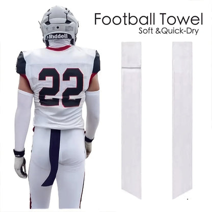 Streamer Football Towel, Thin Sports Towel, Dries Hands And Football Accessories White, Black（8x57cm/3x22.4in）