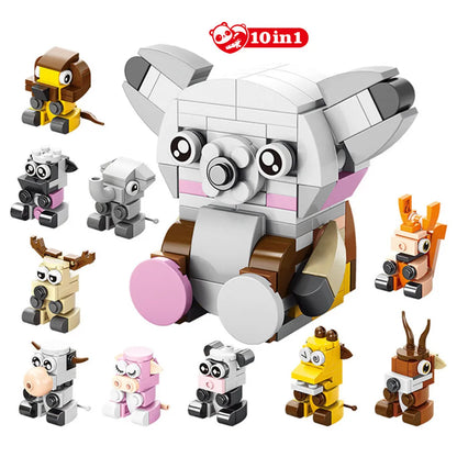 Insect World Animals Scorpion Mantis Ants Spider Birds Marine Animal Building Blocks Toys Desktop Ornaments Bricks Kids Gift