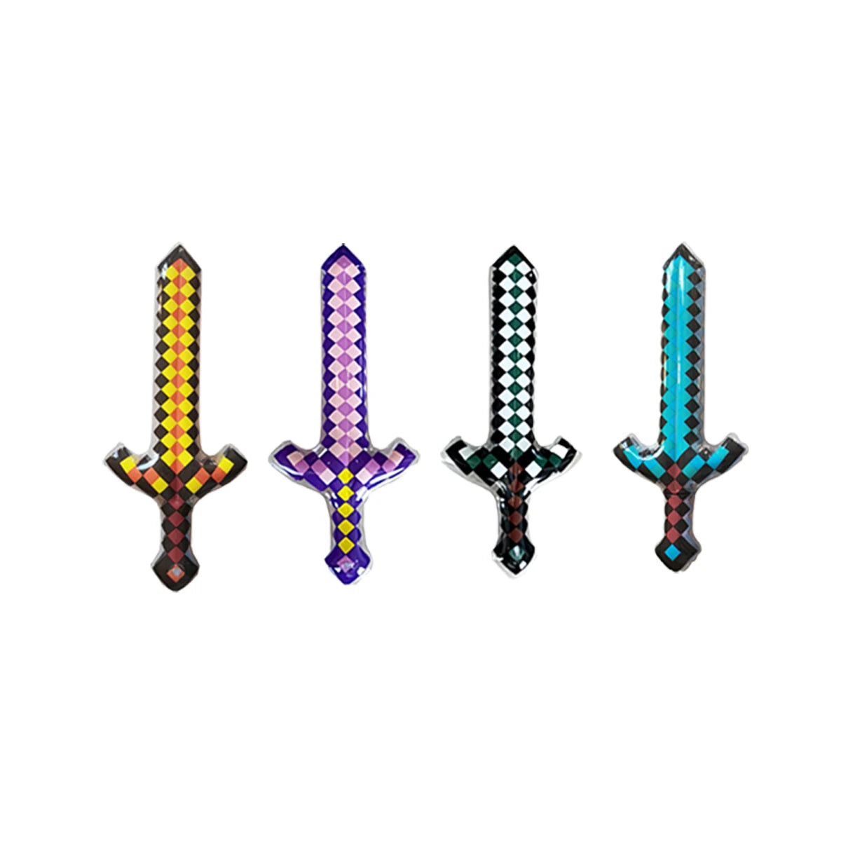 Pixel Style Toys Gemstone Sword Gold Sword Toys Home Games Inflatable Supplies Swords Christmas Gifts