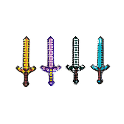 Pixel Style Toys Gemstone Sword Gold Sword Toys Home Games Inflatable Supplies Swords Christmas Gifts
