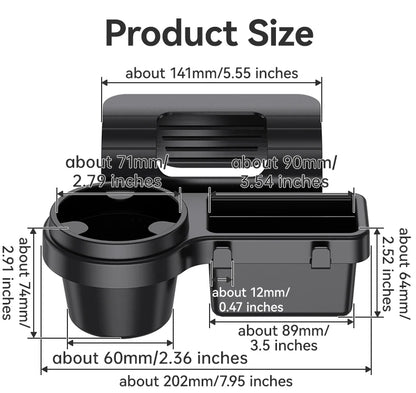 Car Cup Stand Phone Holder Mount Tray Side Door Window Storage Barrel Pocket Hanging Storage Rack with Auto Interior Accessories