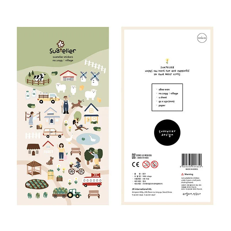 Korean Import Suatelier Travel Home Life Study Friend Stickers Scrapbooking Diy Journaling Diary Stationery Sticker School Gift