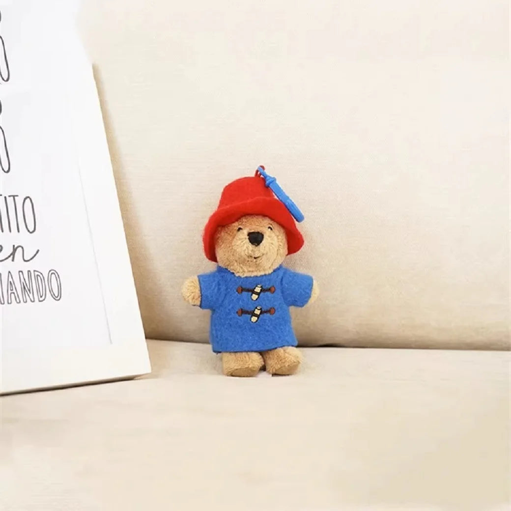 Cartoon Pattine Bear action figure Dish Tie Bear plush doll pendant Children's holiday gift bag decoration cute key chain 10cm