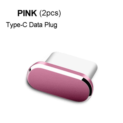 Metal Type C Dust Plugs Cellphone Anti-dust Protectors for Apple IPhone 15 Pro Max/15 Plus/15 Pro Samsung Dustplug
