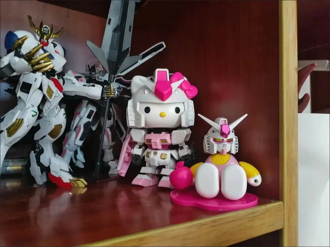 In Stock Hello Kitty 1/144 Scale Cute Cat Collection Assembly Model Kit Action Figure Collectible Toy For Decoration
