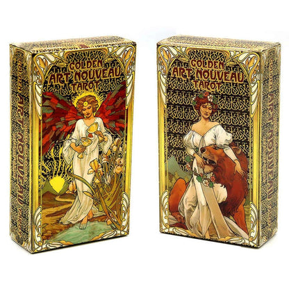 78pcs/Set-golden Art Nouveau Tarot tarot card board game, Golden Art Unzipping card game