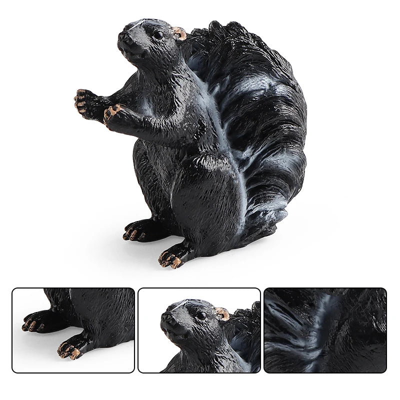 Oenux Forest Wild Animals Badger Brock Tapirus indicus Beaver Anteater Action Figures Model PVC Collection Education Kid Toy