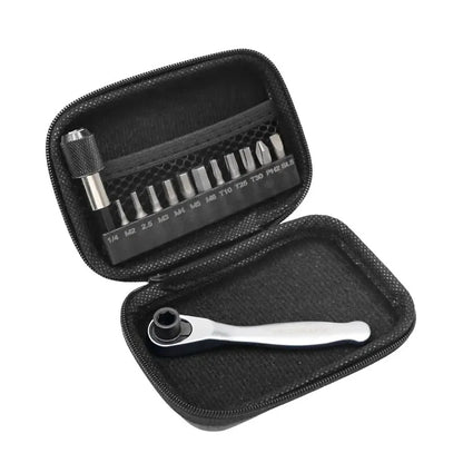 RIDERACE Bike Allen Key Spanner Single-Ended Torque Ratchet Wrench Spanner 1/4 Inch Screwdriver Set Bicycle Hand Repair Tools
