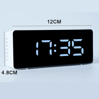 Digital Alarm Clock LED Electronic Desktop Clock with Temperature for Bedroom Home Office Teens Kids