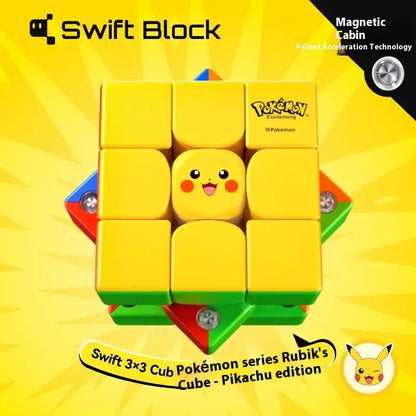 Gan Pok é Mon Joint Third Order Magnetic Competition Special Children'S Puzzle Toy Gift Pikachu Johnny Turtle Birthday Gifts