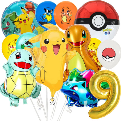 Decoration Pokemon Birthday Party Hats Pikachu Disposable Tableware Tablecloth Cup Plate Napkin Baby Shower Party Favors Pokemon