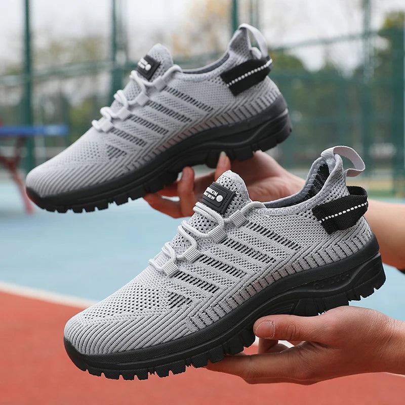 Men's Casual Shoes Breathable Fly Woven Mesh Upper Comfortable Outdoor Walking Cycling Exercise Shoes for Men Tenis Para Hombre
