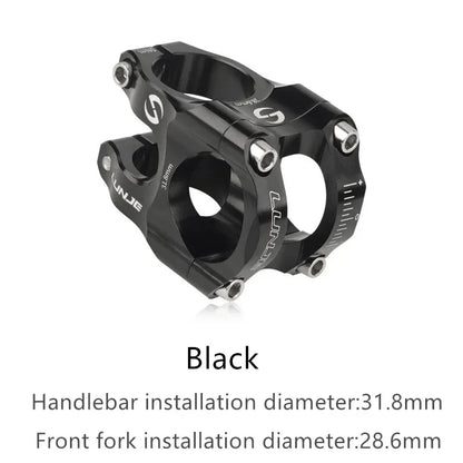 MTB Road Bike Stem CNC Mountain Bicycle Bridge Short Power 31.8mm High Strength Climbing Riser