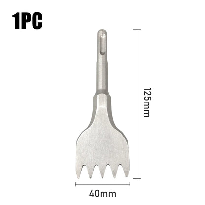 5PC SDS PLUS Round Shank tile Shovel Electric Hammer Chise Wall Concrete Impact Drill 5Teeth  Drill Bit For Masonry SlottingTool