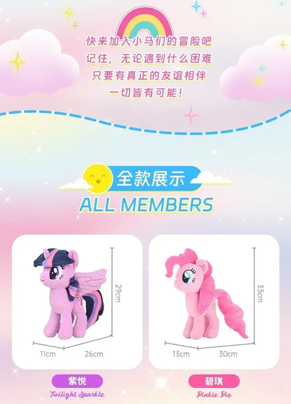 30Cm Genuine My Little Pony Plush Toy Kawaii Friendship Is Magic Plushies Doll Rarity Sofa Pillow Cartoon Rainbow Dash Kids Gift