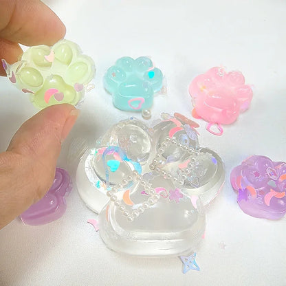 Luminous Cat Paw Hamster Squishy Squeeze Toy Stress Relief Party Antistress Rising Toys For Adult Kids Stretch Toy Decompression