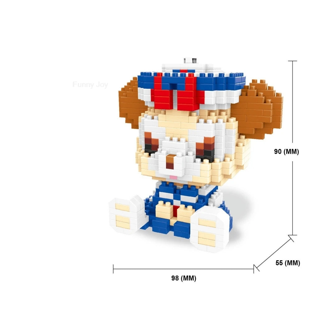 Cartoon Anime Hello Kitty Blocks Kuromi My Melody Cinnamoroll Mouse Building Blocks Doll Toy Kids Birthday Gift