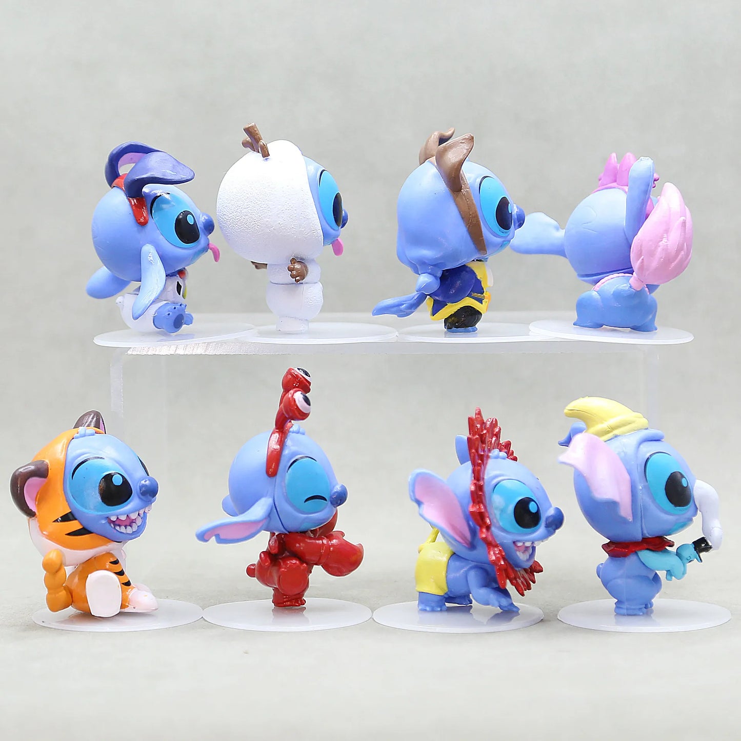 8pcs/set Stitch 100th anniversary celebration Figure Model Toys 7.5cm