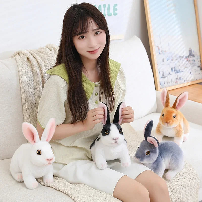 Huge Mini Simulated Animal Dog Rabbit Toys Cute Animal Soft Simulation Doll Easter Birthday Gift Kids Toy Bedroom Decor