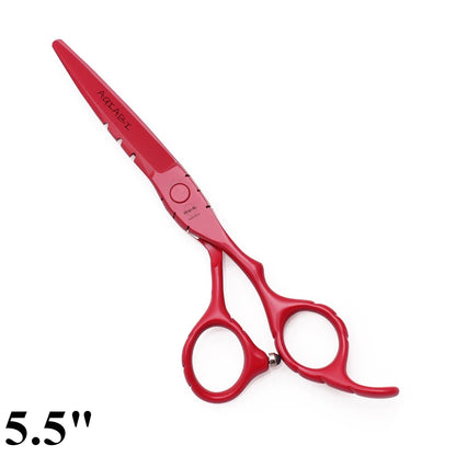 Professional Hairdressing Scissors 5.5" 6" AQIABI Japan Stainless Thinning Scissors Barber Shop Hair Cutting Scissors Red A1010