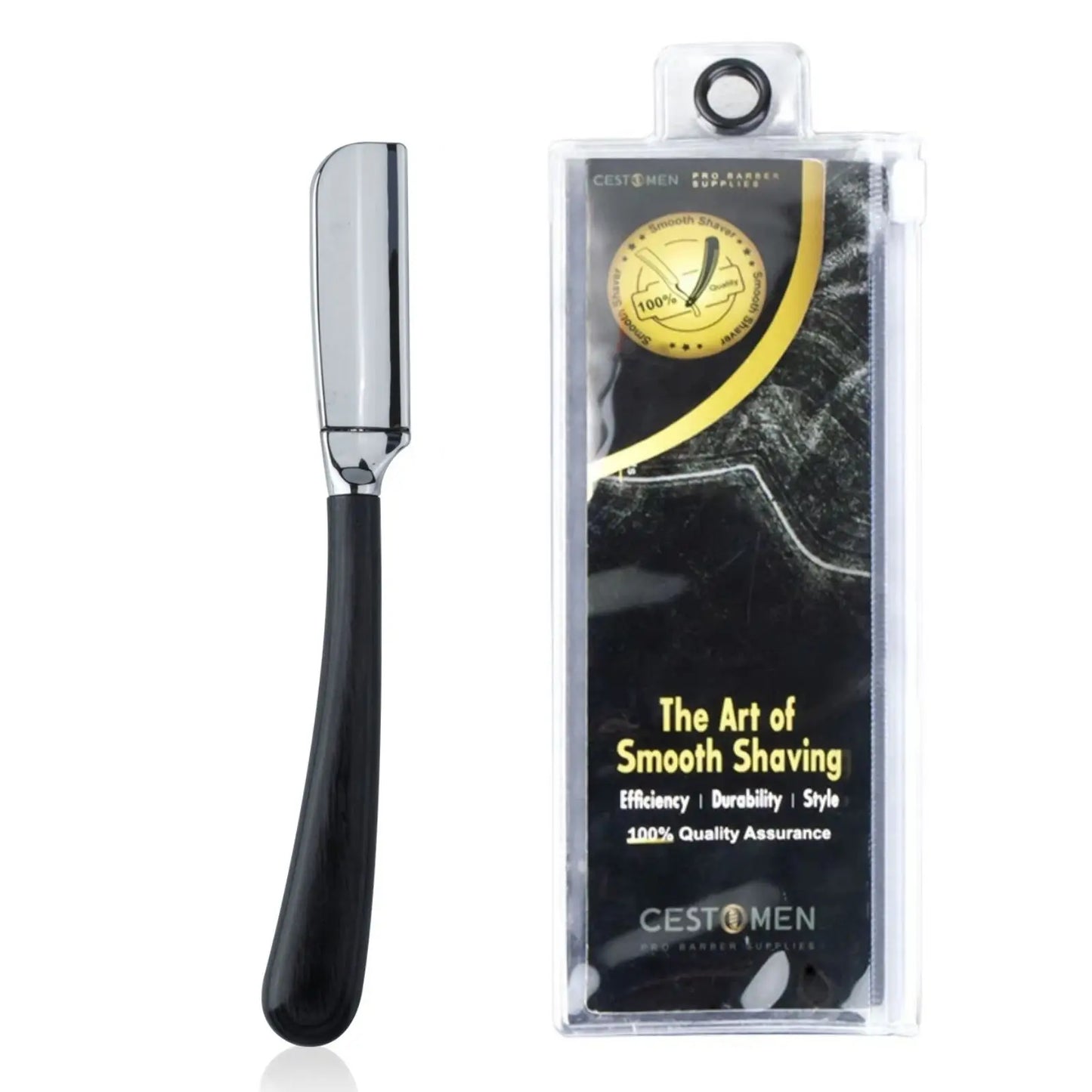 New Professional Baber Beard Straight Edge Shaving Razor Men Hair Removal Tools, Wooden Handle, Anti-Slip Grip for Home Shaving