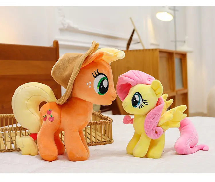 Little Pony Rainbow Dash Applejack Plush Toy 28cm Official Hasbro Figure Soft Stuffed Animal For Fans Collection Gift