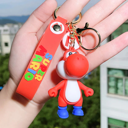 19 Styles Anime Keychain Mario Bros Luigi Toad Bowser Action Figure Model PVC Cartoon Bag Doll Pendant Toys Gift