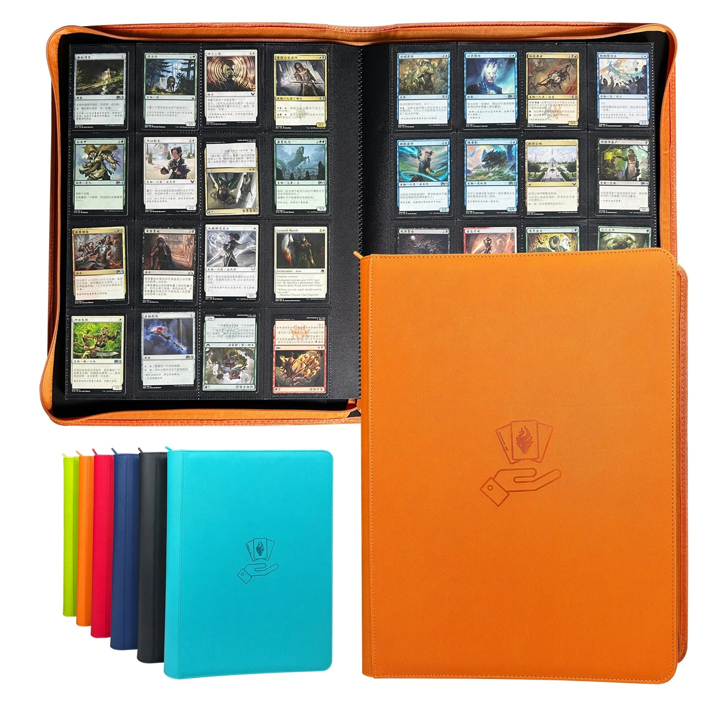 16 Pocket Card Binder, 1000+ Trading Card Album Folder, Side Loading Ringless Card Collection Binder for TCG,Game,Sports