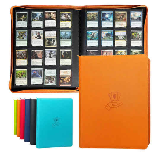16 Pocket Card Binder, 1000+ Trading Card Album Folder, Side Loading Ringless Card Collection Binder for TCG,Game,Sports