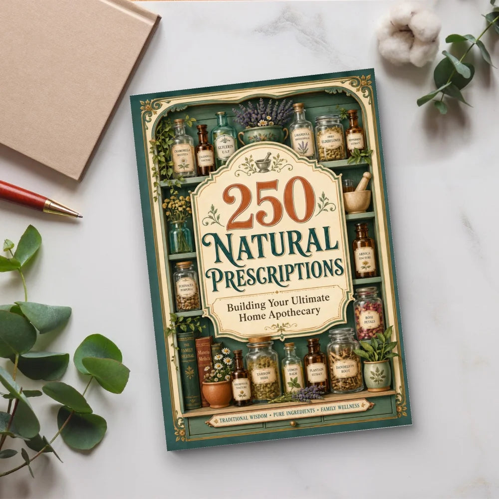 250 Natural Prescriptions - Ultimate Home Apothecary Guide with Herbal Remedies, Traditional Wellness Recipes
