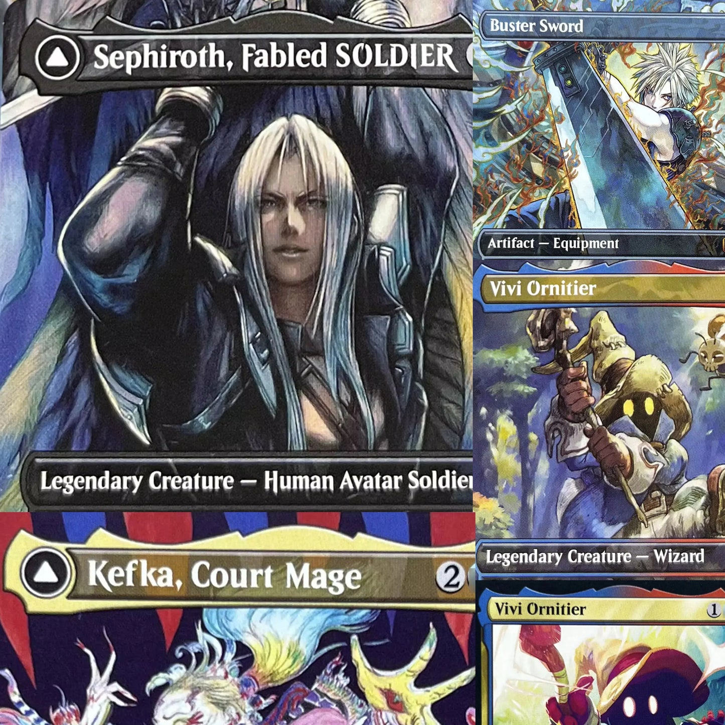 FIN HOLO14-Ⅰ01 Tcg proxy magical cards Vivi Ornitier Sephiroth, Fabled SOLDIER Summon Bahamut Cloud, Midgar Mercenary gathering
