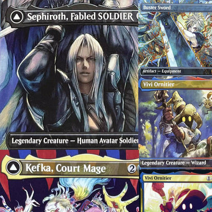 FIN HOLO14-Ⅰ01 Tcg proxy magical cards Vivi Ornitier Sephiroth, Fabled SOLDIER Summon Bahamut Cloud, Midgar Mercenary gathering