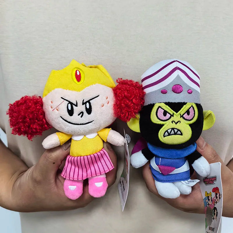 Limited Edition Palace Style Kawaii Anime The Powerpuff Girls Plush Keychain Dolls with Mojo Jojo & Princess Morbucks