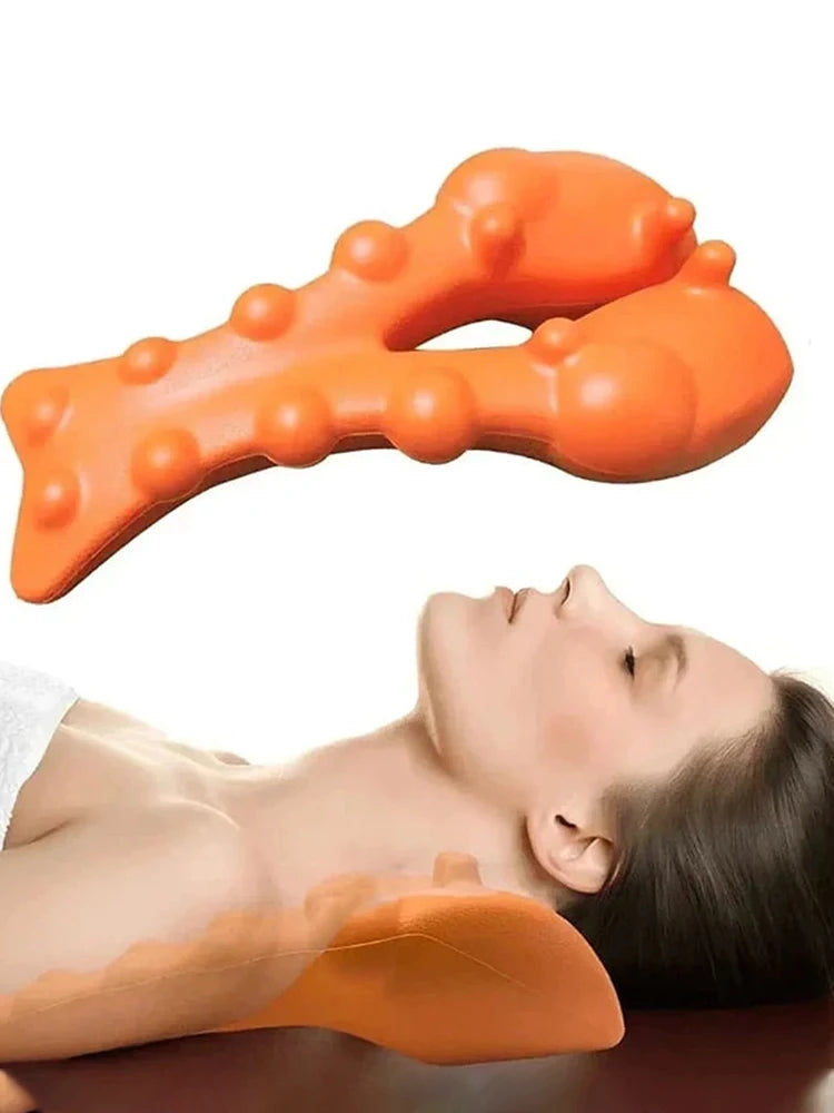 Cervical Traction Device Neck Stretcher Massager for Neck Shoulder Stretcher,Trigger Point Massager Tool,Neck Support Device