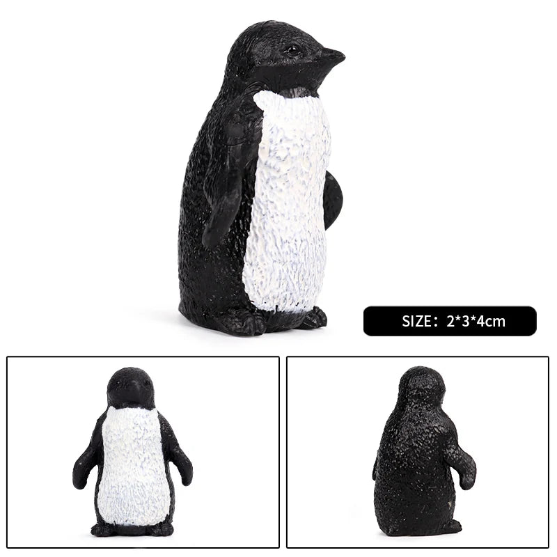 Oenux Arctic South Pole Animals Simulation Penguins Polar Bear Wolf Beluga Whale Action Figures Model Figurine PVC Kid Toy Gift