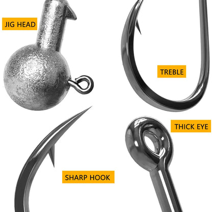 WODJYJ 1g 2g 3g 4g 5g 7g 8g 10g 14g 20g 28g jig head hook for fishing tackle ,rig soft worm hook crank lure bait hook