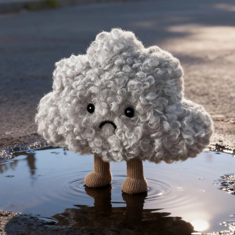 16cm Soft Sad Clouds Plush Toys Kawaii Gray Clouds Throw Pillow Cute Dark Clouds Dolls Toys for Kids Birthday Christmas Gifts