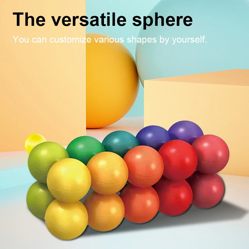 3D Cube Ball Puzzle Magic Ball - Unlimited Versatile Cube Stress Relief Toy for Brain Training And Fun
