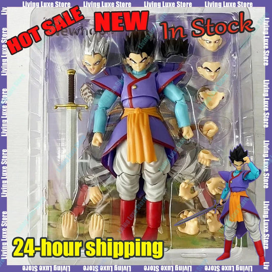 In Stock Dragon Ball Anime Figures Kaioshin Son Gohan Action Figure Supreme Kai God Of Creation Shf Pvc Model Desktop Decoration
