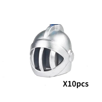 Viking Pirate Age Bullhorn Hat Medieval Knight Roman Warrior Soldier Helmet Action Figures Building Blocks Toys For Children
