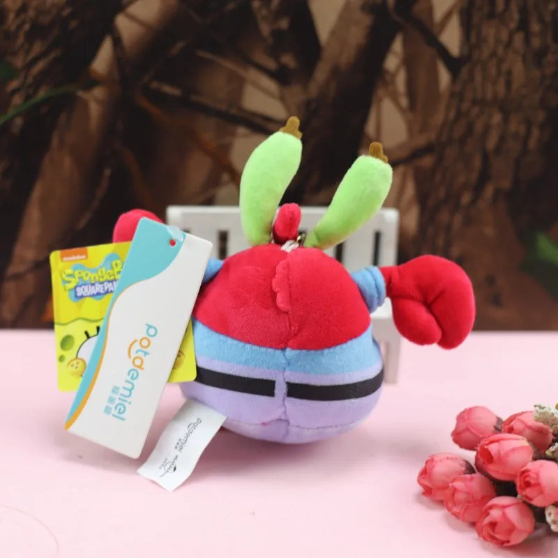 Anime Spongebob Squarepants Patrick Star Squidward Eugene H. Krabs Gary Stuffed Plush Toy Pendant Keychain Birthday Gift For Kid