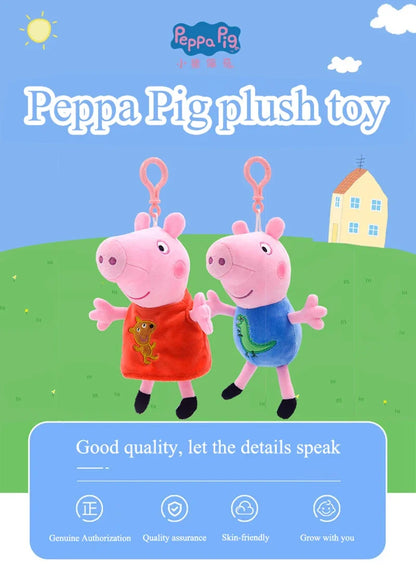 19cm Original Peppa Pig Plush Toys George Eddie Bear Mr Dinosaur Cartoon Anime Figure Stuffed Plush Toys Kids Christmas Gift Toy